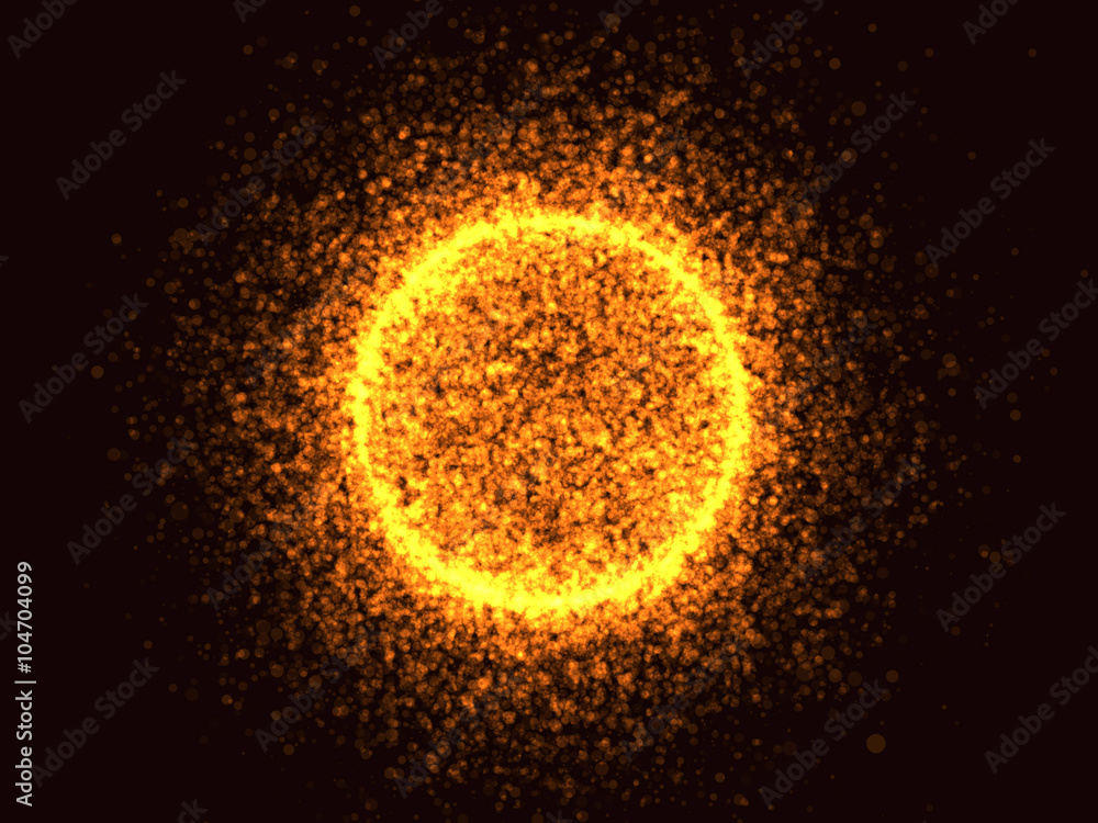 Fototapeta premium Surreal magic background of glittering sparks