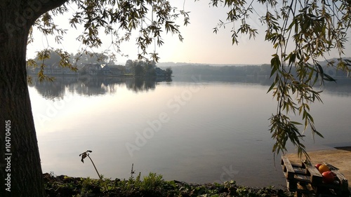 Quadro su tela Levé du jour sur le lac