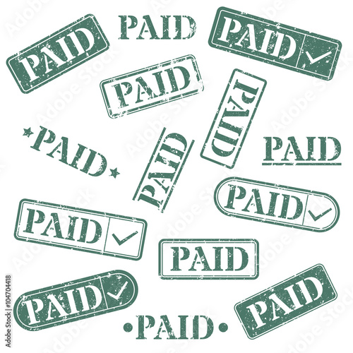 A set of stamps is paid, vector illustration.