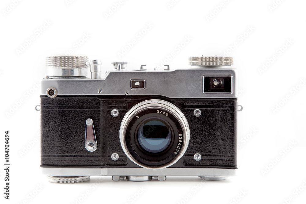 retro photo camera isolated on white background 1