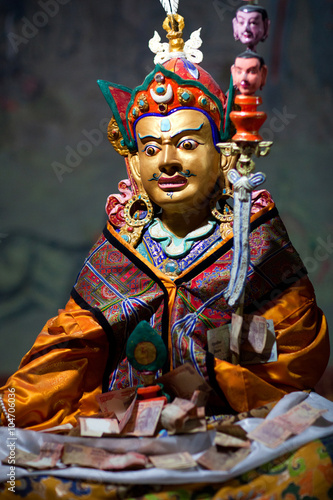 Buddhists Statue at Thiksey Gompa in Ladakh, India