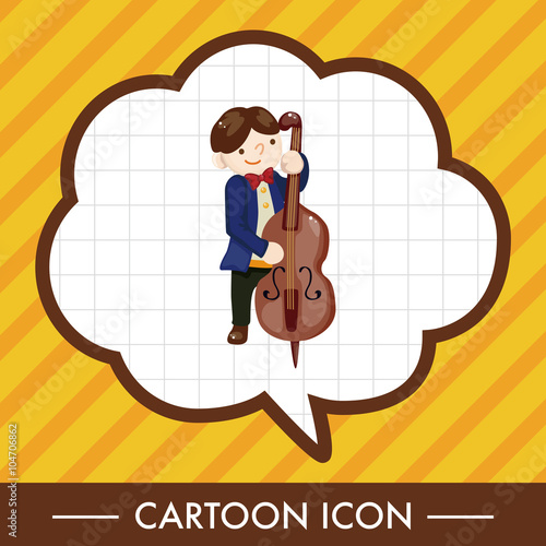 character musician cellist theme elements
