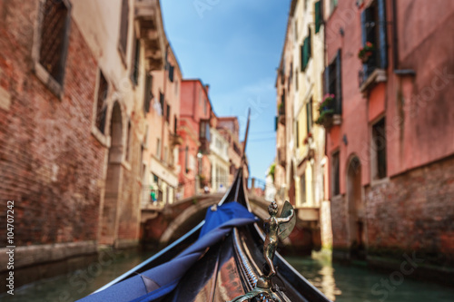 View from gondola during the ride through the canals of Venice i © ValentinValkov
