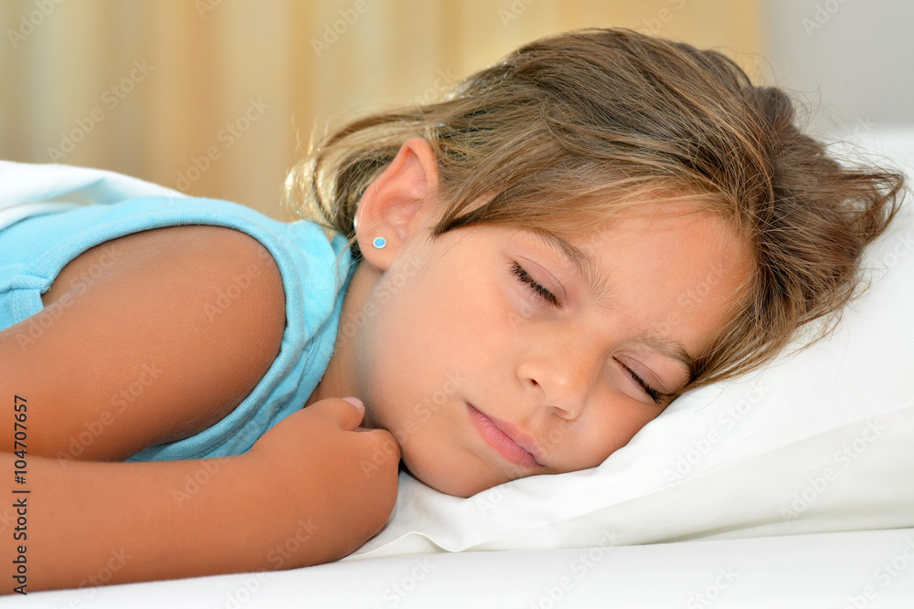 Sweet dreams, adorable toddler girl sleeping Sweet dreams, adorable toddler girl sleeping