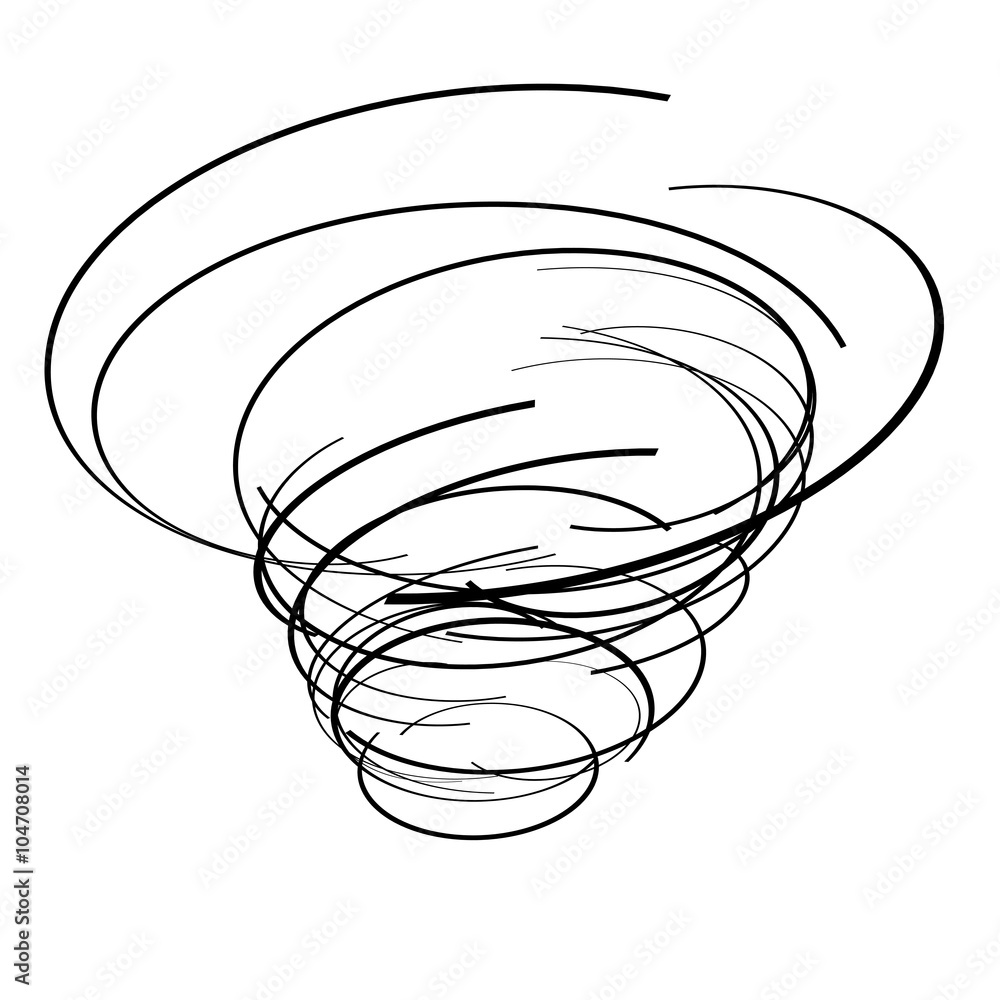 Abstract spiral black lines. Abstract spiral black lines.