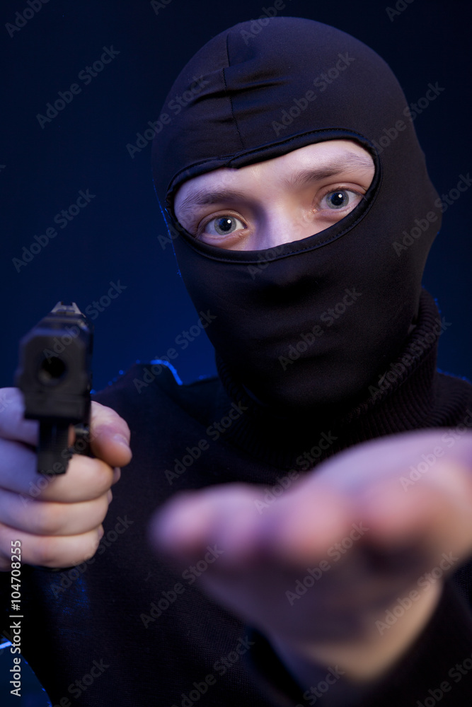Man holding gun Man holding gun
