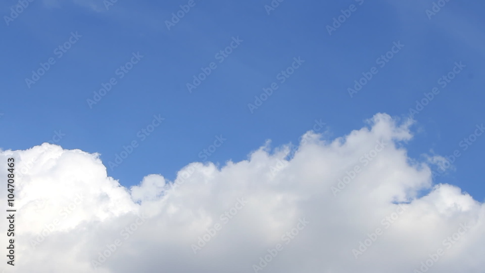 Time Lapse White puffy clouds on the background blue sky, clouds like white smoke, background Time Lapse White puffy clouds on the background blue sky, clouds like white smoke, background