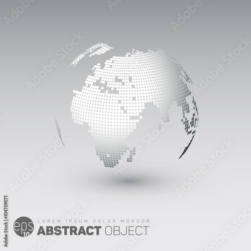 World globe template for your infographics reports