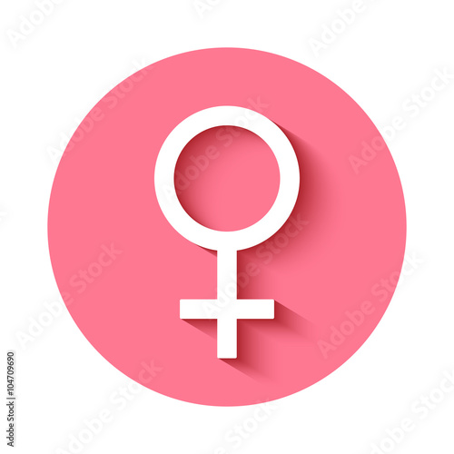 Female gender symbol icon vector illustration
