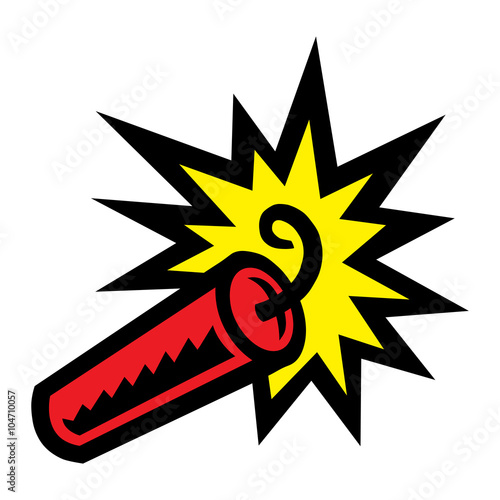 Dynamite Stick Explosive vector icon