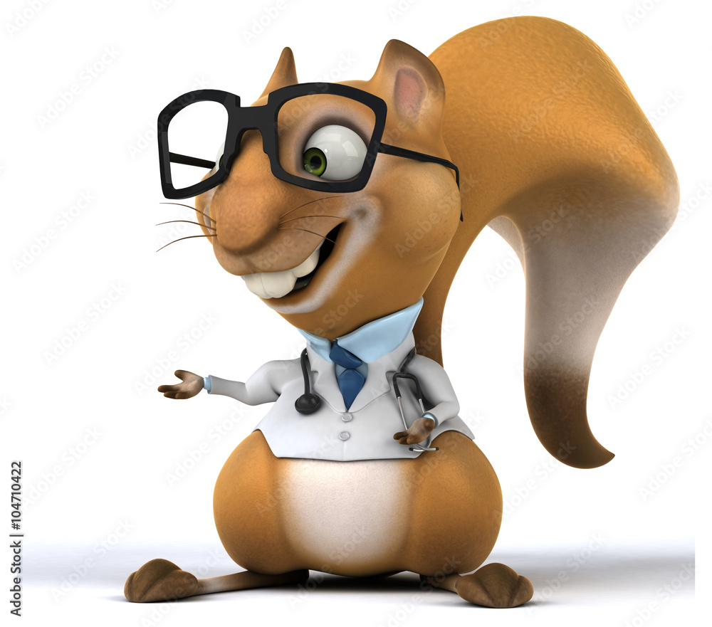 Naklejka premium Fun squirrel