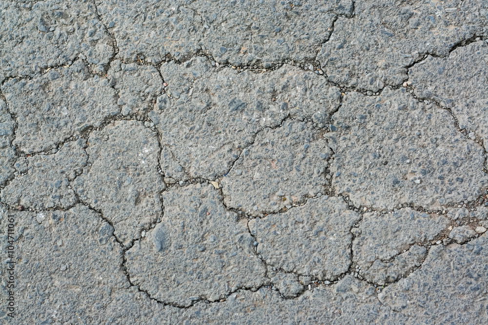Crack texture of rough asphalt road Crack texture of rough asphalt road