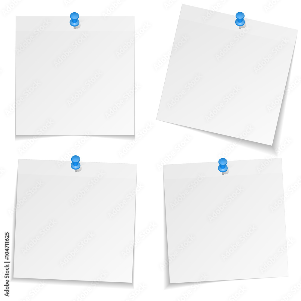 White Sticky Notes With Different Shadows Stock Vektorgrafik Adobe Stock