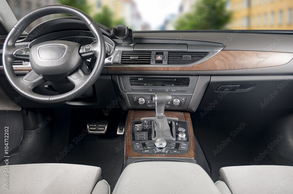 Obraz premium Dark luxury car Interior