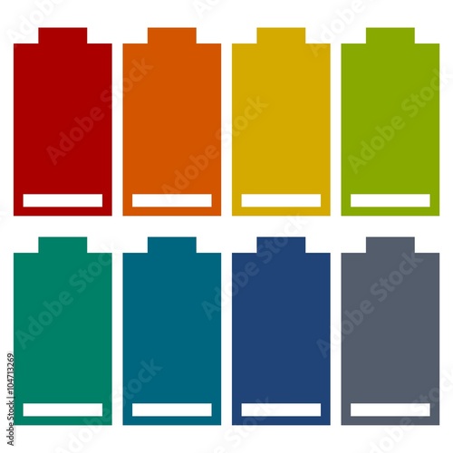 Low battery icons set