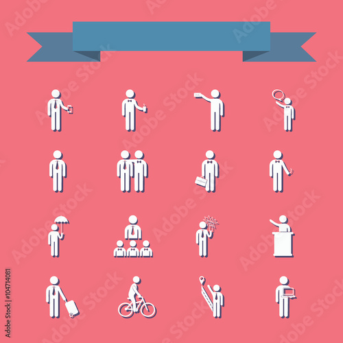 assembly of people silhouettes stick figure