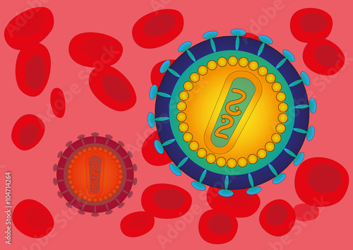 schematic image of the human immunodeficiency virus