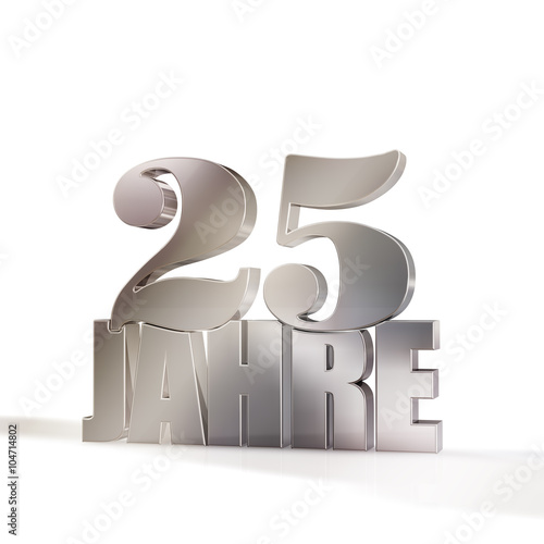 25 Jahre - Typo - 3d Silber 1