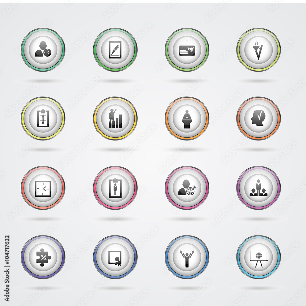 assembly in flat style icons the theme business assembly in flat style icons the theme business