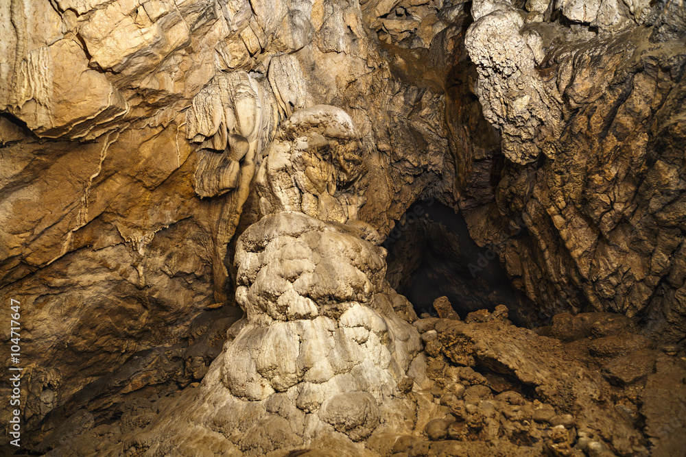 geological formation in cave