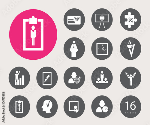 assembly in flat style icons the theme business