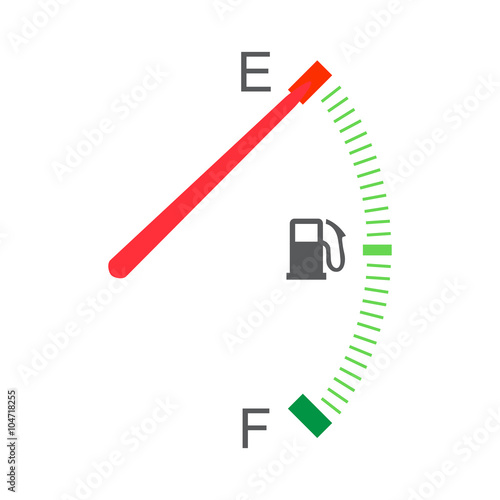 fuel gauge shows empty