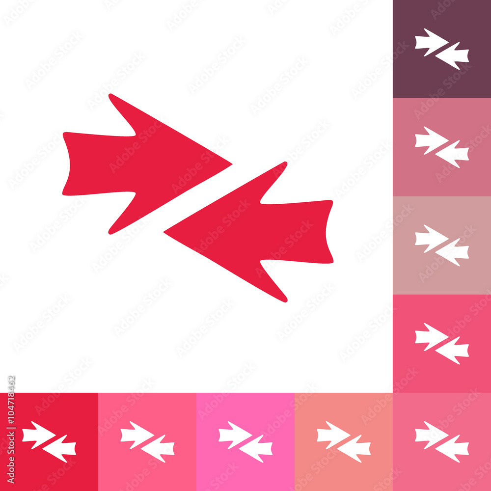 Flat arrow icons business theme Flat arrow icons business theme