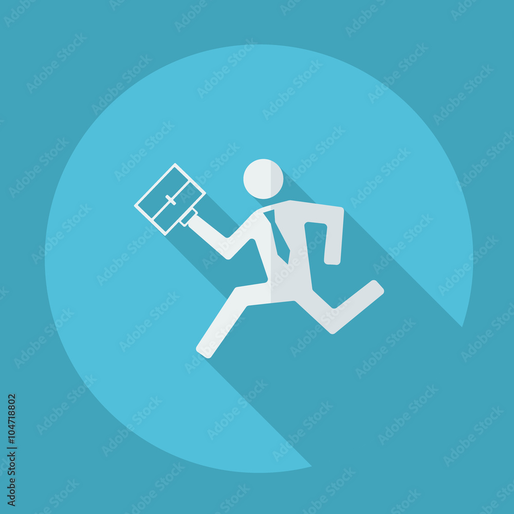 flat running man icon business theme flat running man icon business theme