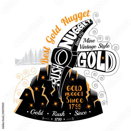 pick crush rock with goldmine. Lettering best gold nugget