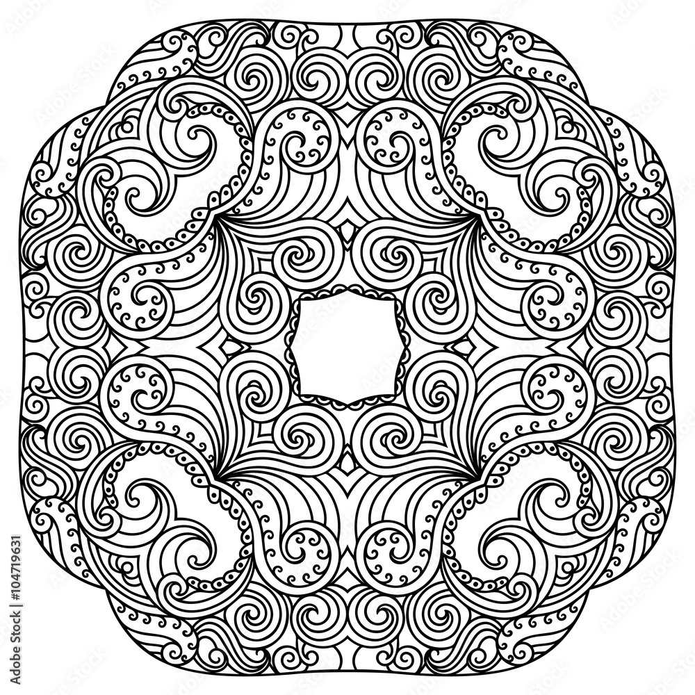 Vector henna tatoo mandala. Mehndi style.
Vector henna tatoo mandala. Mehndi style.