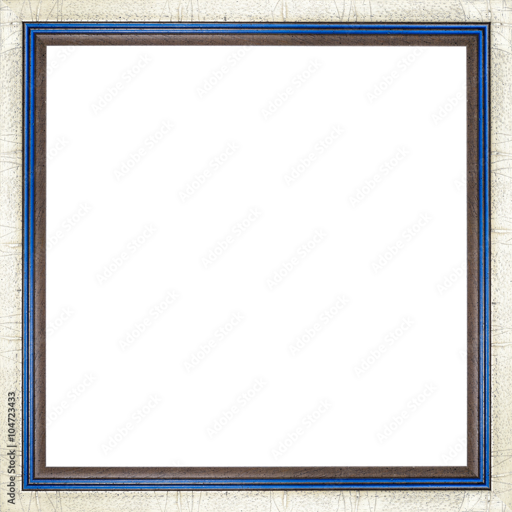 Wooden retro blue white and brown picture frame Wooden retro blue white and brown picture frame