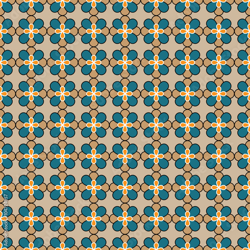 Decorative vector multicolour background - abstract floral pattern 