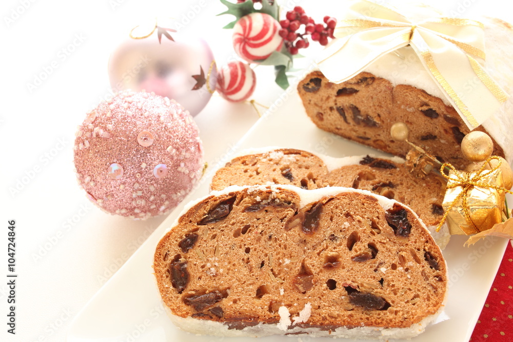 Fototapeta premium Homemade Christmas Stollen