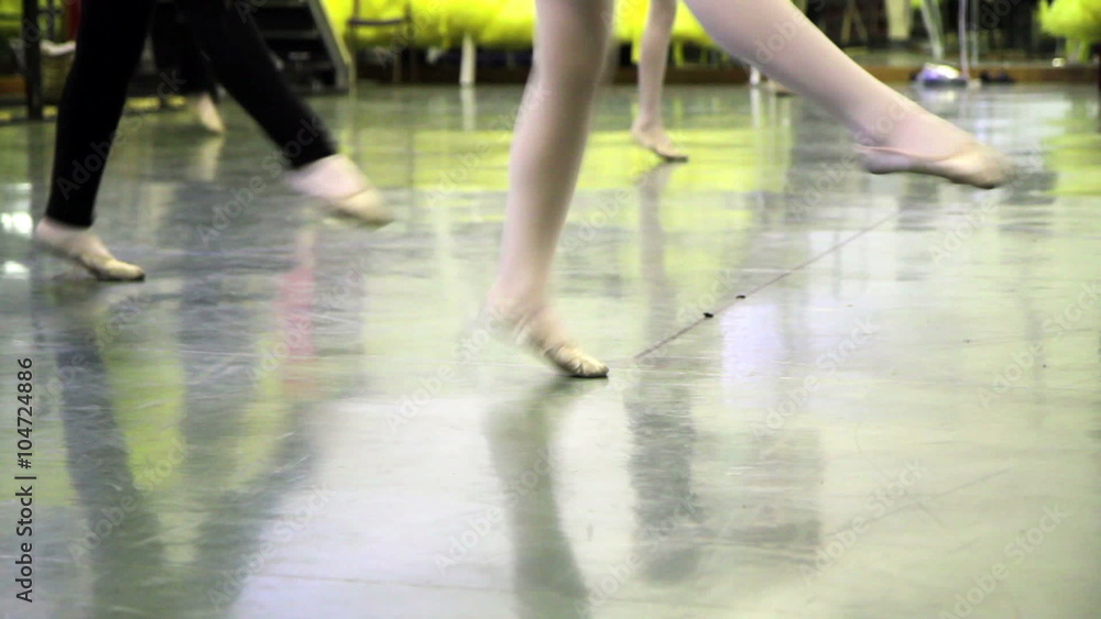 dance school, girls who try choreography of a ballet dance school, girls who try choreography of a ballet