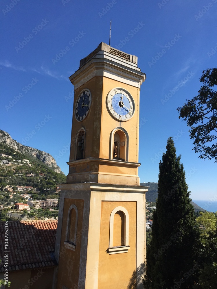 Obraz premium the clock tower in Eze