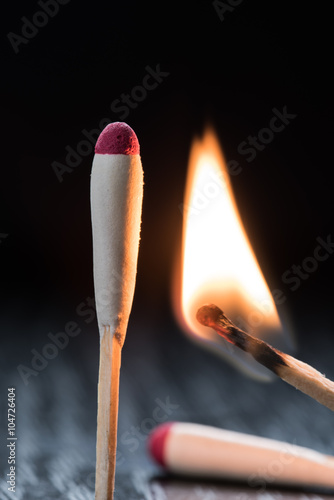 Matches with high sulfur content protected by a special layer fo photo