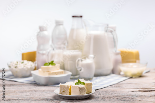 Still life with dairy products