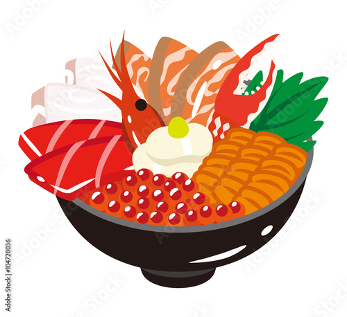 海鮮丼 - Sashimi Rice Bowl