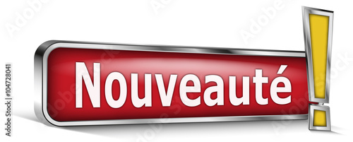 Nouveauté sur panneau rouge