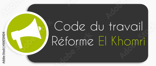 Etiquette Mégaphone Réforme Travail