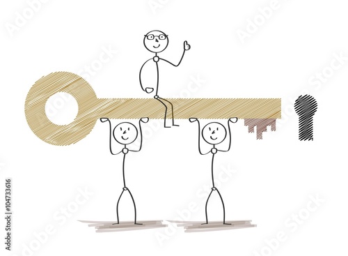 team work for open lock