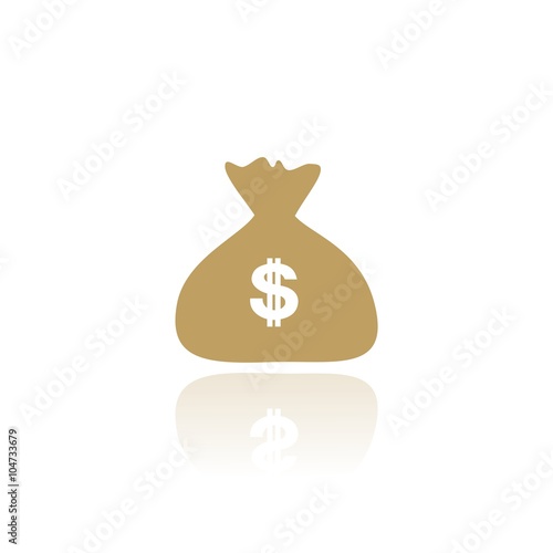 Icono de saco de dinero. Ilustración vectorial