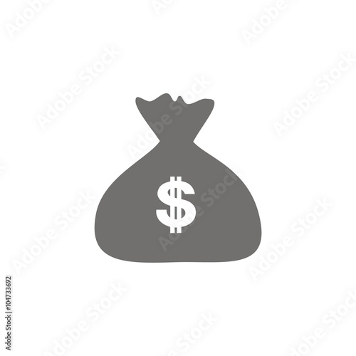 Icono de saco de dinero. Ilustración vectorial