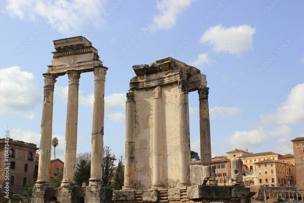 Forum Romanum: Castor und Pollux-Tempel und Tempel der Vesta (Rom)