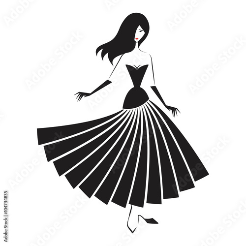woman in the ball gown silhouette