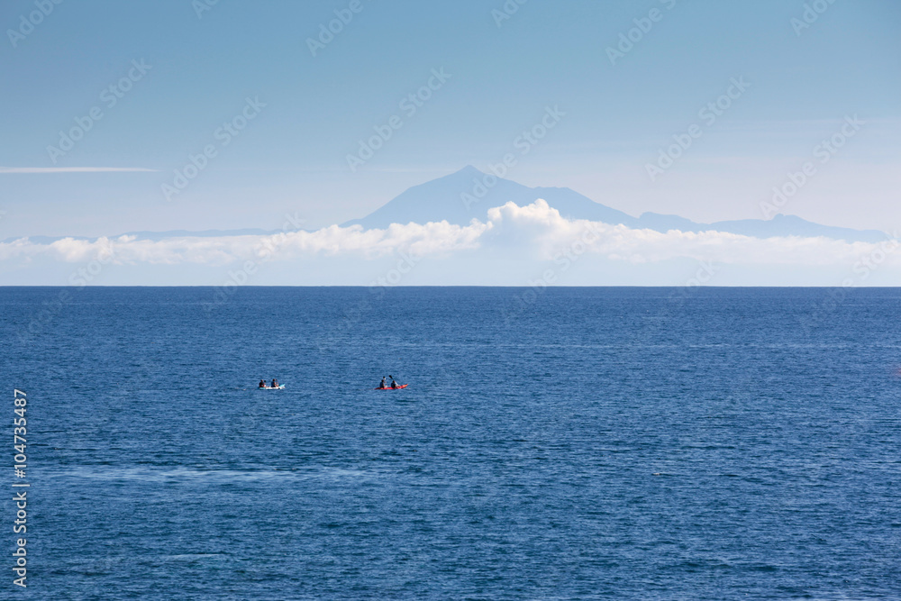 Kayak with Teide's peak