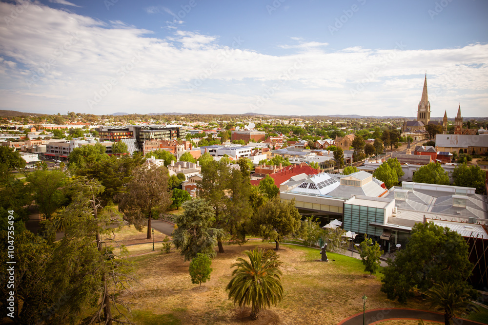 View over Bendigo CBD StockFoto Adobe Stock