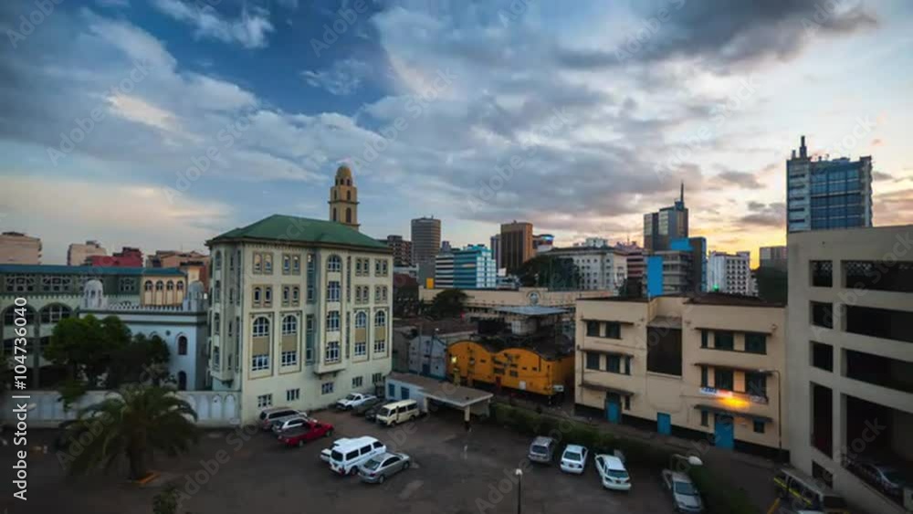 Timelapse of the city of Nairobi with clouds. Timelapse of the city of Nairobi with clouds.