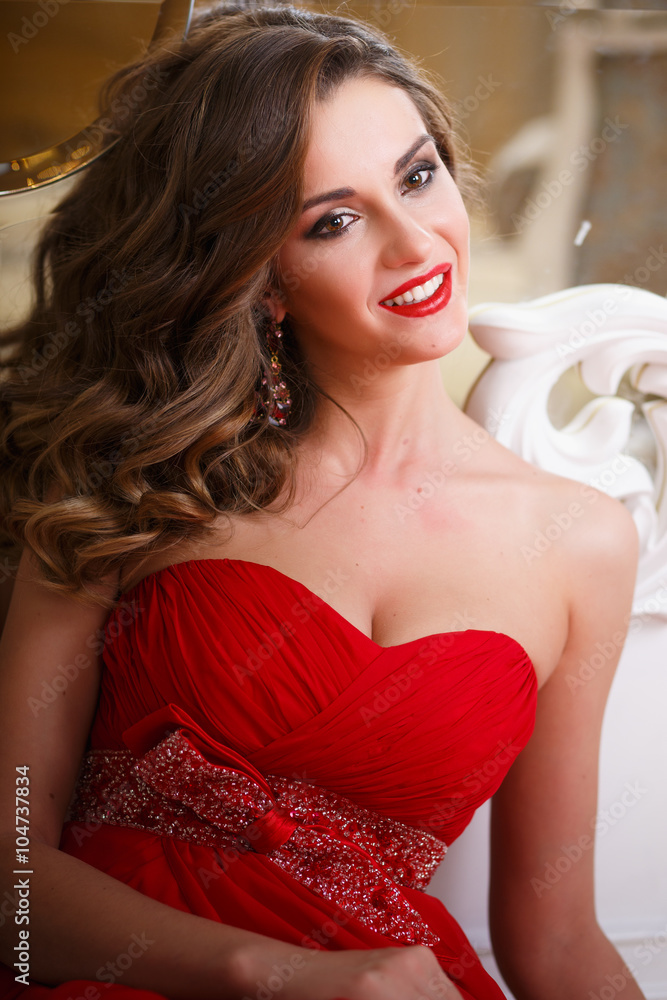 Beautiful red evening gowns cheap