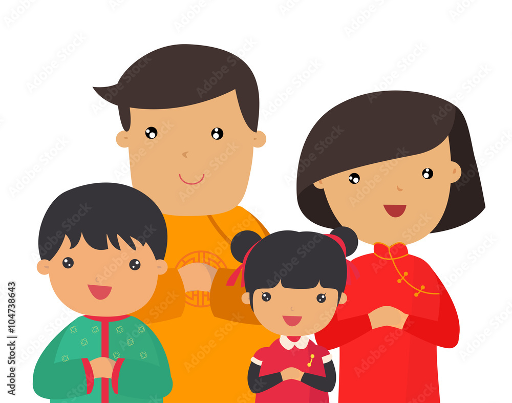 A traditional chinese new year celebration,Happy family A traditional chinese new year celebration,Happy family